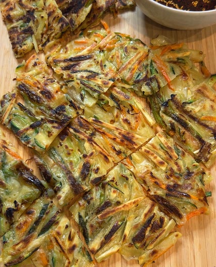 Korean Veggie Pancakes ( Easy Version)