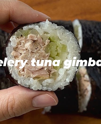 Celery tuna gimbap