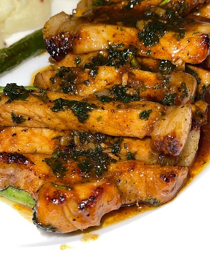 Garlic and Honey Pork Steaks 