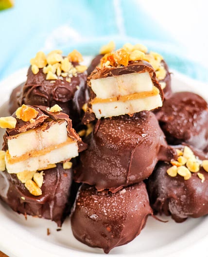 Chocolate Covered Banana Bites