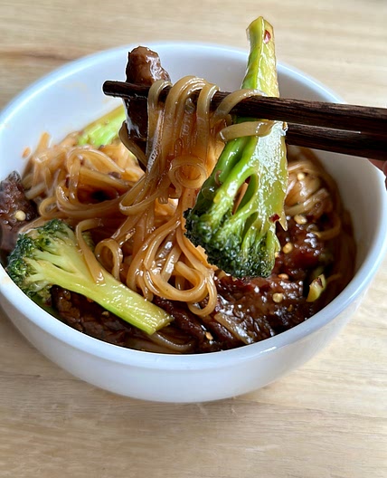 Beef broccoli pasta