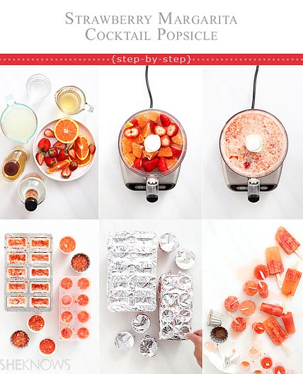 strawberry margarita cocktail popsicle tutorial