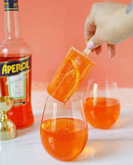 Aperol Spritz Popsicles
