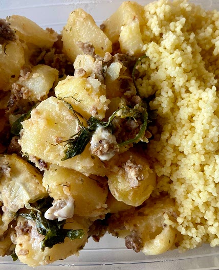 Potato Salad with Minced Meat