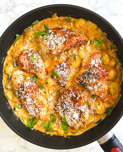 Creamy Pesto Chicken Gnocchi
