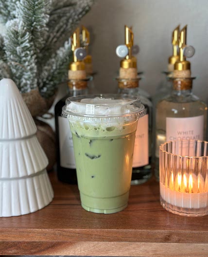 Iced Peppermint White Chocolate Matcha Latte