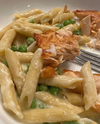 Lemon and Pea Alfredo