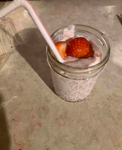 Super simple, strawberries, and cream smoothie