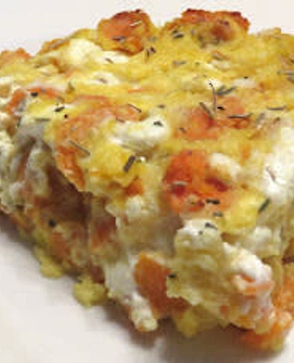 Clafoutis de carottes au chévre et curry : 100 calories