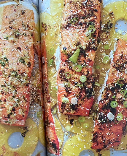 Baked Pineapple Salmon