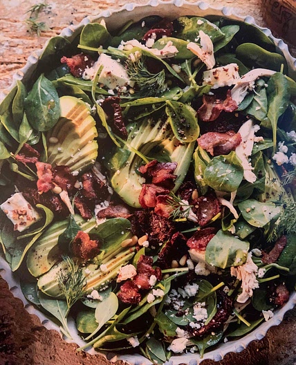 Sun-dried tomato and avocado salad