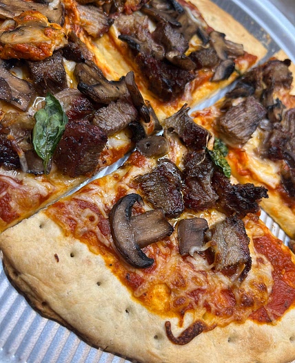 Short Rib and Mushroom Pizza