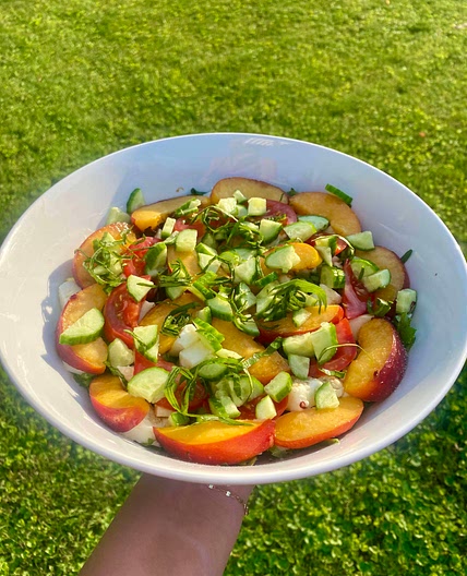 Peach Burrata Salad