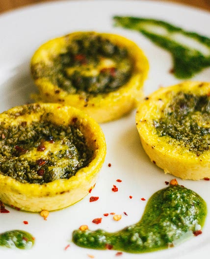 Vegan Pesto Eggs