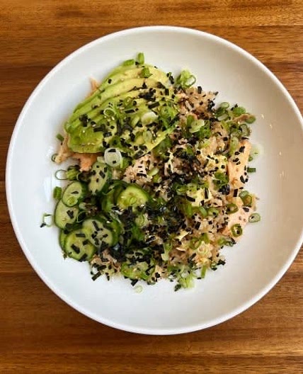 Rice Cooker Salmon Rice Bowl