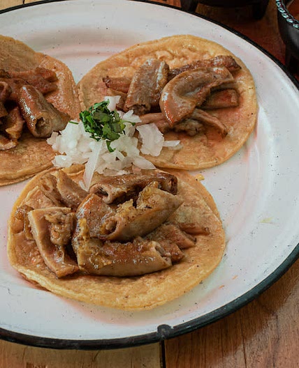 Homemade Tacos de Tripa 
