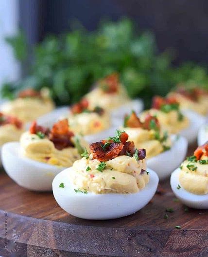 Chipotle Bacon Deviled Eggs