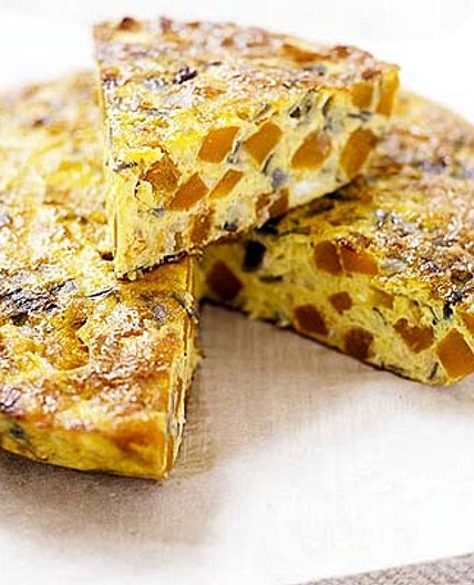 Squash, sage & gruyère frittata