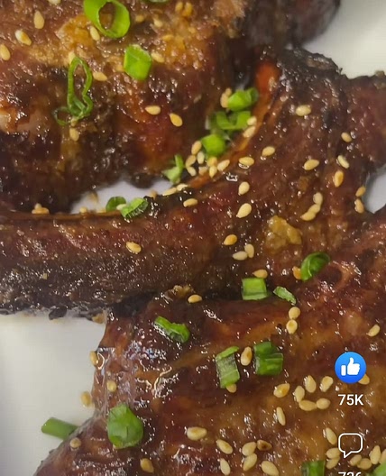 Fried sticky ribs