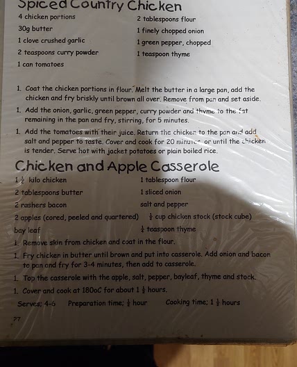 Chicken apple casserole