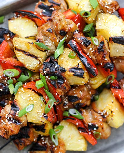 Grilled Gochujang Chicken Skewers