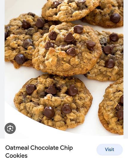 Chocolate Chip Oatmeal Cookies