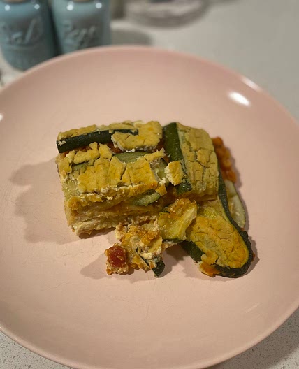 High protein zucchini Lasagna (vegan)