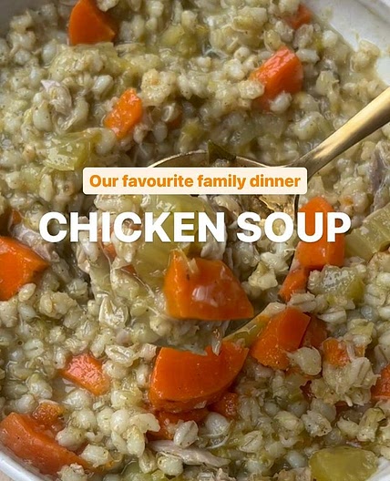 CHICKEN BARLEY SOUP 🍲