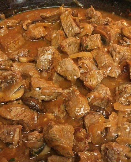  Melt In Your Mouth Beef Tips with Mushroom Gravy