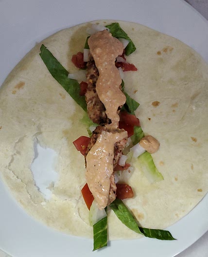 Spicy chicken wrap