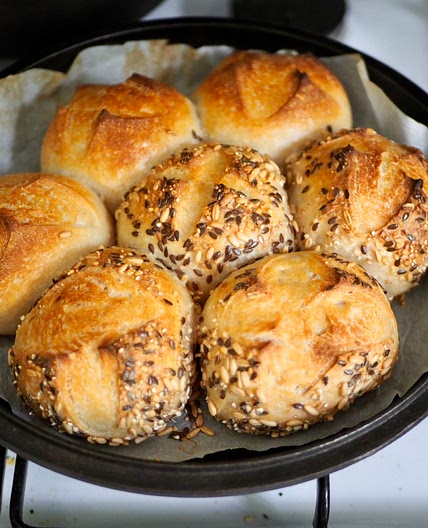 Backwards Brötchen (bread rolls)