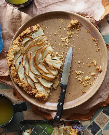 Rye frangipane galette with seasonal fruit