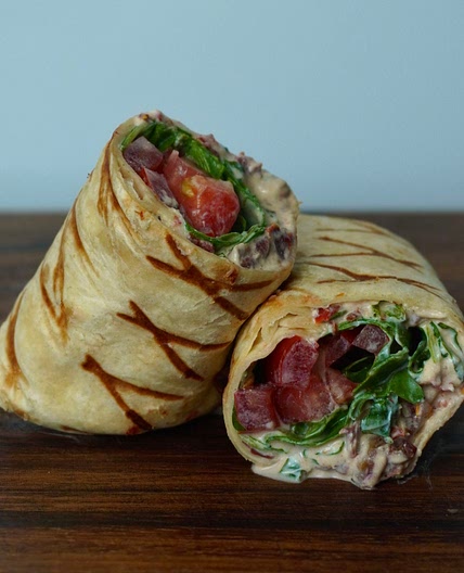 Creamy ricotta tomato wrap