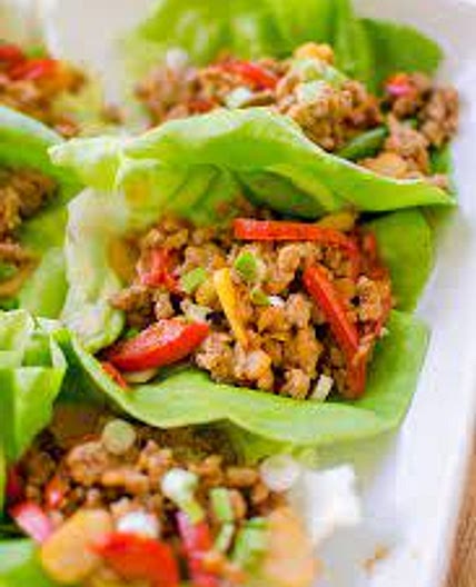 Chicken Lettuce Tacos with Soy Ginger Topping
