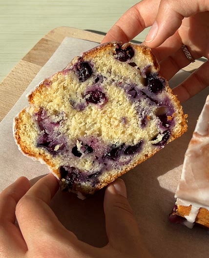 Blueberry & lemon loaf cake