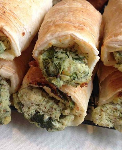 Pesto, Spinach and Ricotta Rolls