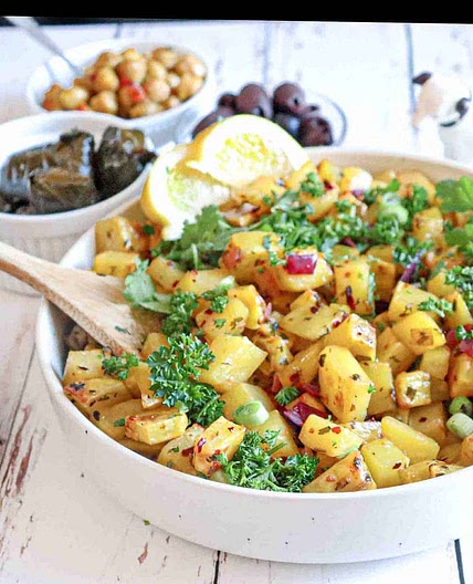 Batata Harra (Lebanese Spicy Potatoes)