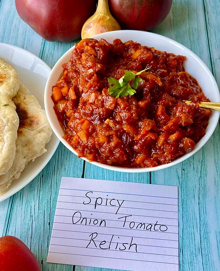Spicy Onion Tomato Relish 