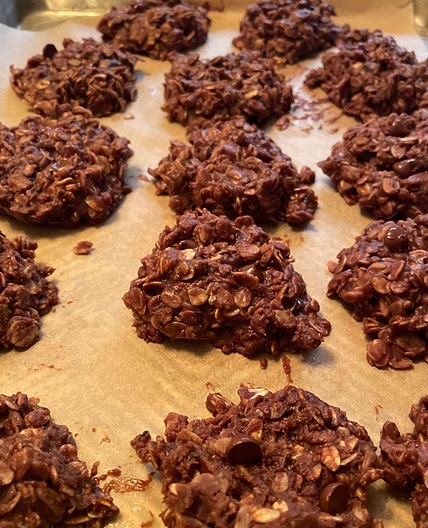 Peanut Butter-Chocolate No-Bake Cookies