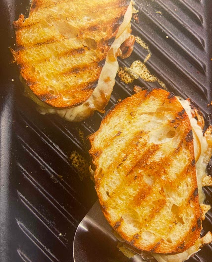 Grown-Up Grilled Cheese w/ Caramelized Onions & Pear