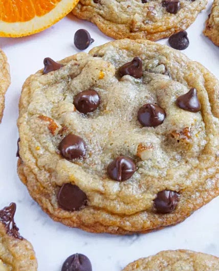 Orange Chocolate Chip Pecan Cookies