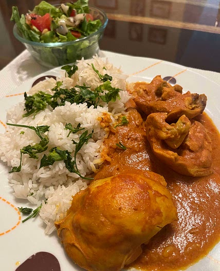 Muslitos de pollo en salsa Tikka Masala