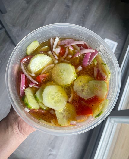 Cucumber and tomato salad