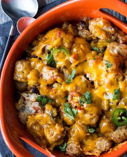Vegetarian Tater Tot Casserole