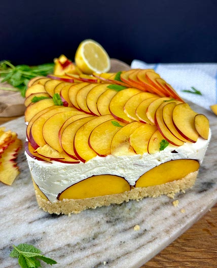 No-Bake Peach Cheesecake