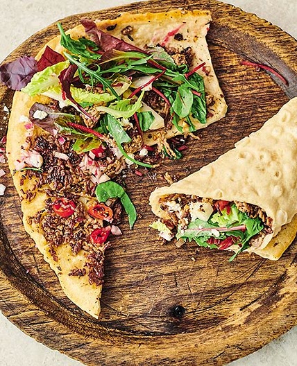 Jamie Oliver's crispy lamb kebab flatbread recipe – YOU Magazine