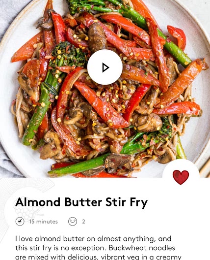 Almond butter stir-fry