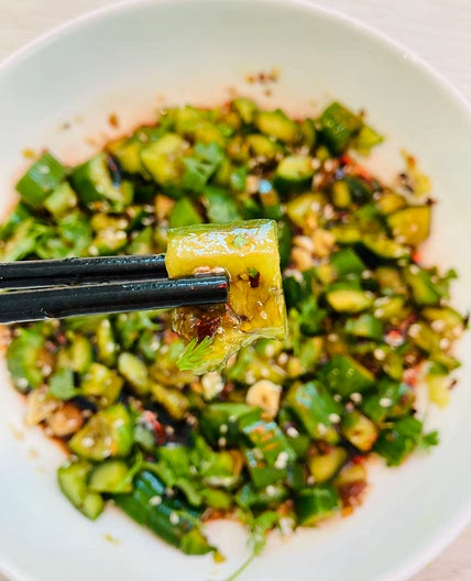 Spicy Smashed Cucumber Salad