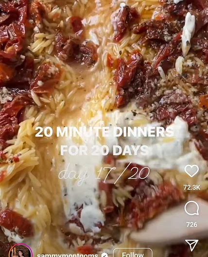 Orzo and boursin bake