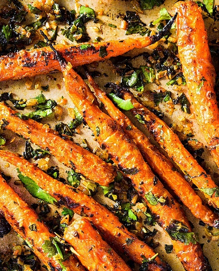 Yogurt Roasted Carrots w/ Warm Spices